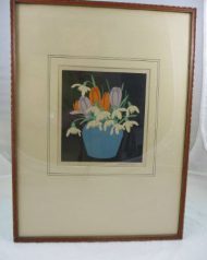 Hall Thorpe Woodcut Snowdrops and crocus
