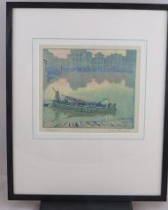 Hall Thorpe Woodcut print Title 'Dawn' Very rarely seen