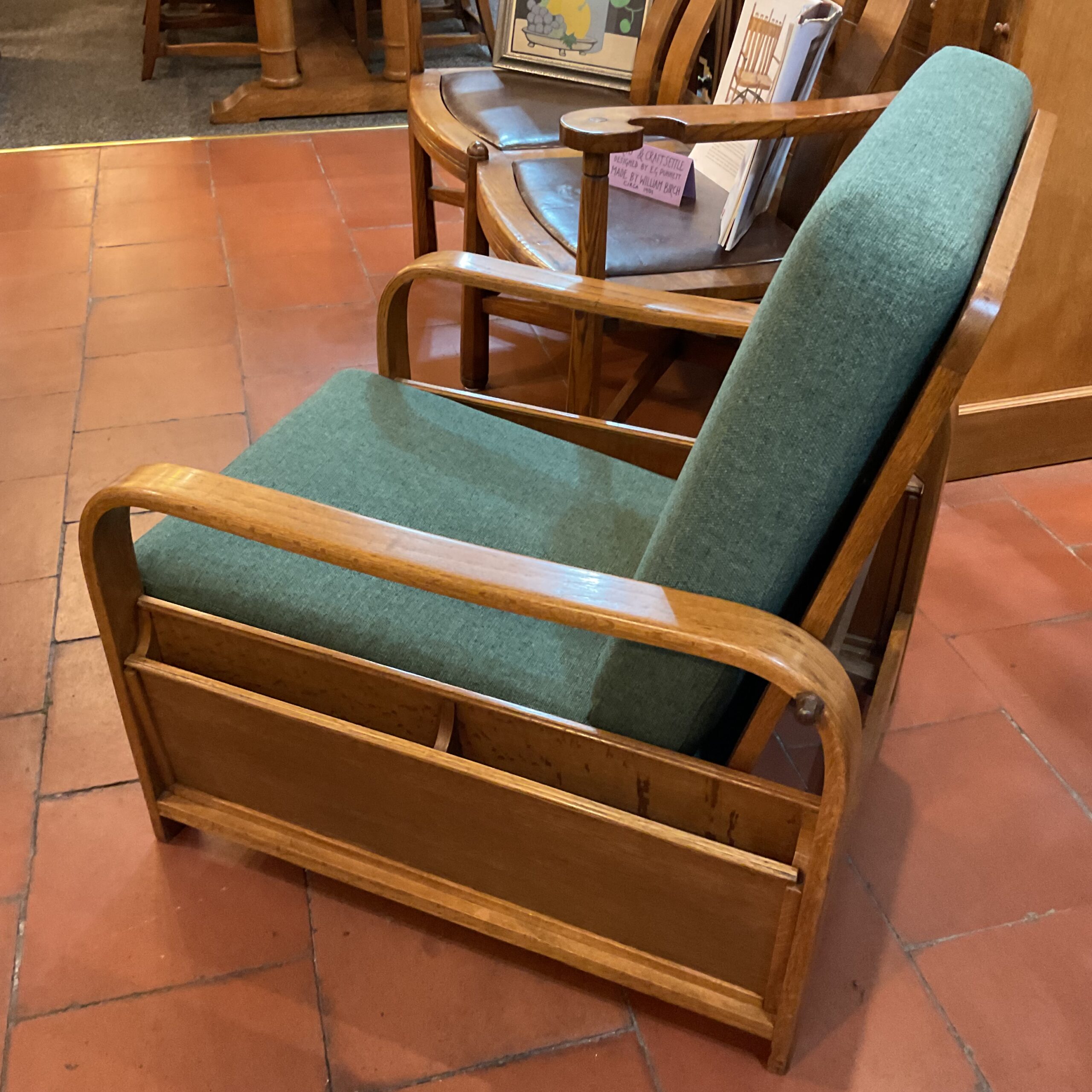 Oak reading chair by Heals of London circa 1930’s