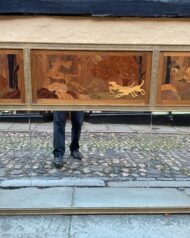 Rowley gallery marquetry picture with mirror
