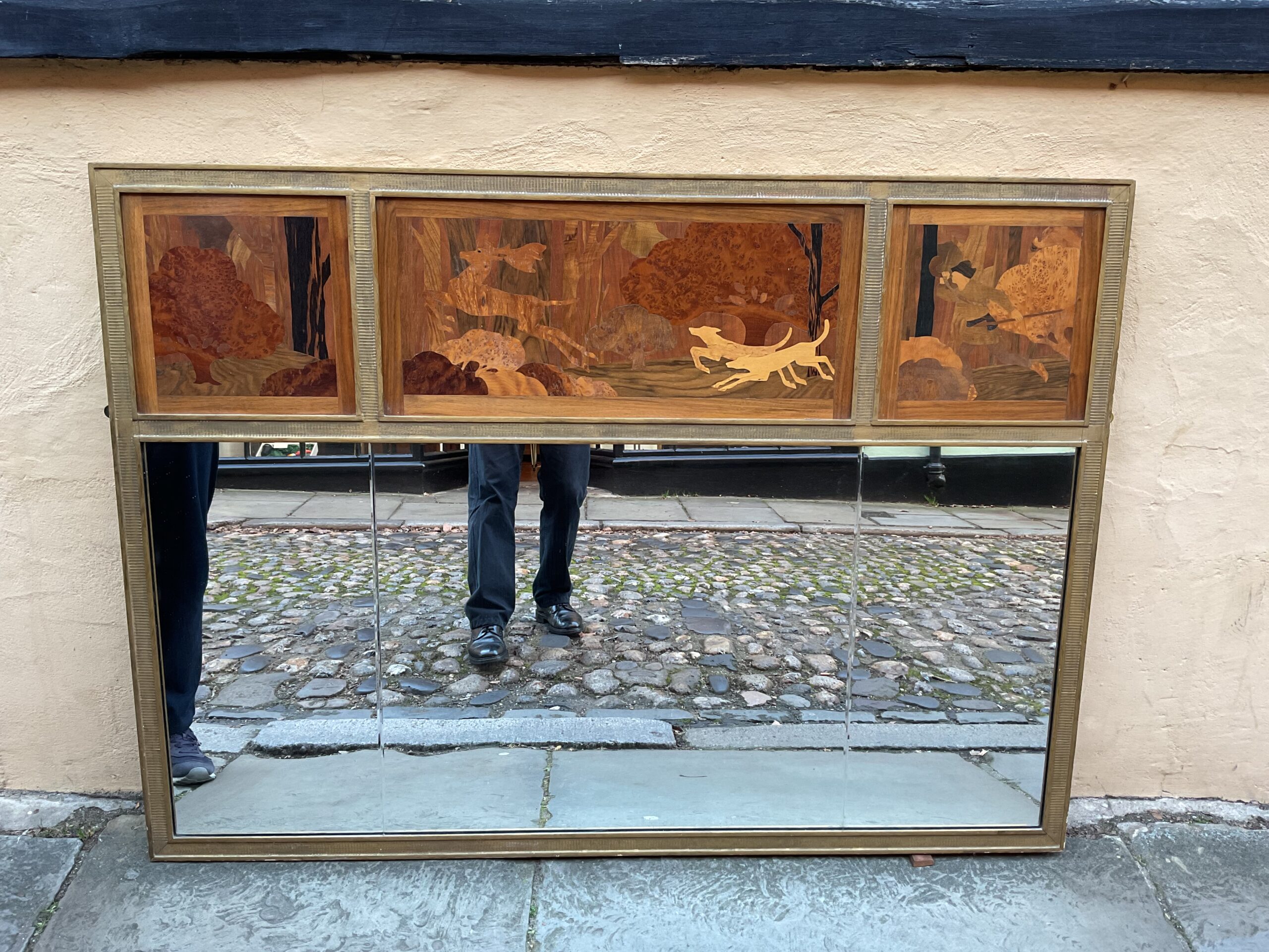 Rowley gallery marquetry picture with mirror