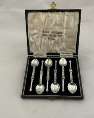 IONA Celtic Art Alexander and Euphemia Ritchie silver nunery coffee spoons cased